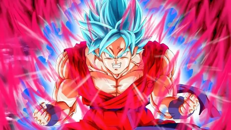 goku-super-saiyajin-god, goku-super-saiyajin-blue e comparacao-god-vs-blue