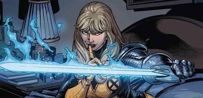 Magia dos X-Men empunhando sua espada espiritual Soulsword