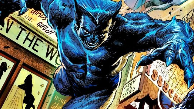 Fera dos X-Men Hank McCoy mostrando seus poderes